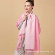 Высокое качество новый дизайн моды персонализированные зима горячая распродажа твердые два цвета шерсти шарф